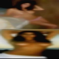 Nude girls jumping trampoline